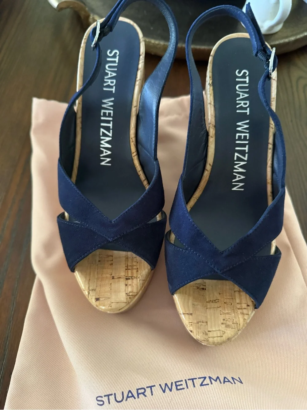 Stuart Weitzman Carmen Wedge Sandals BRAND new sz7 - Picture 3 of 11